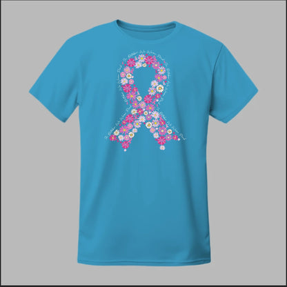 Floral Ribbon – In October We Wear Pink Tee