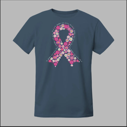 Floral Ribbon – In October We Wear Pink Tee