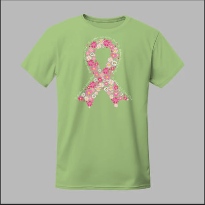 Floral Ribbon – In October We Wear Pink Tee
