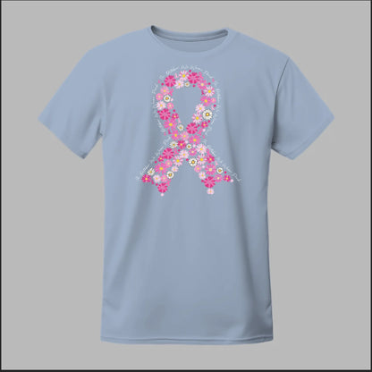 Floral Ribbon – In October We Wear Pink Tee