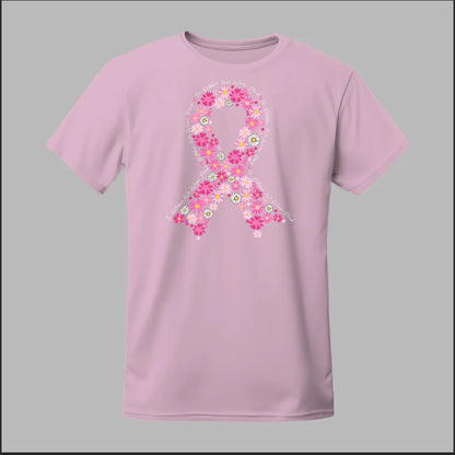 Floral Ribbon – In October We Wear Pink Tee