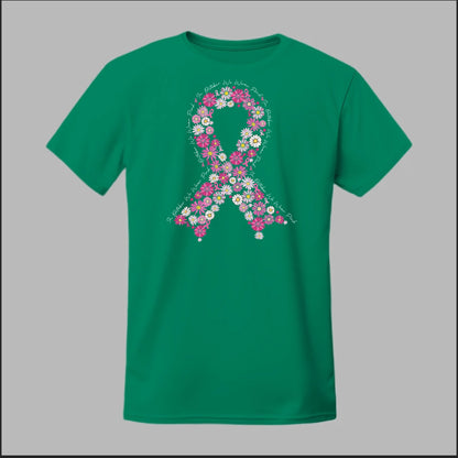 Floral Ribbon – In October We Wear Pink Tee