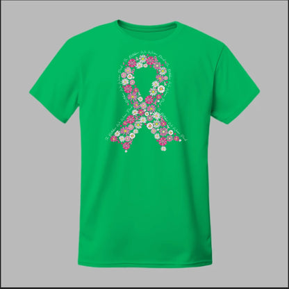 Floral Ribbon – In October We Wear Pink Tee