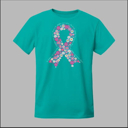 Floral Ribbon – In October We Wear Pink Tee