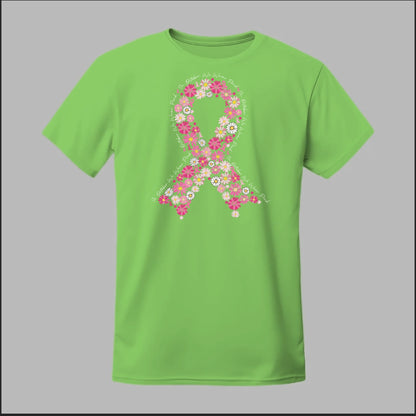 Floral Ribbon – In October We Wear Pink Tee