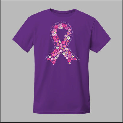 Floral Ribbon – In October We Wear Pink Tee