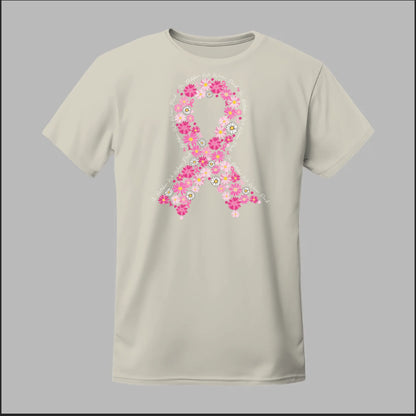 Floral Ribbon – In October We Wear Pink Tee