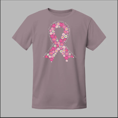 Floral Ribbon – In October We Wear Pink Tee