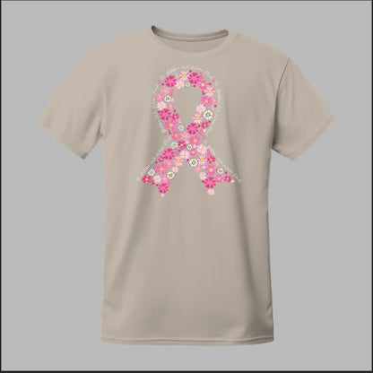 Floral Ribbon – In October We Wear Pink Tee