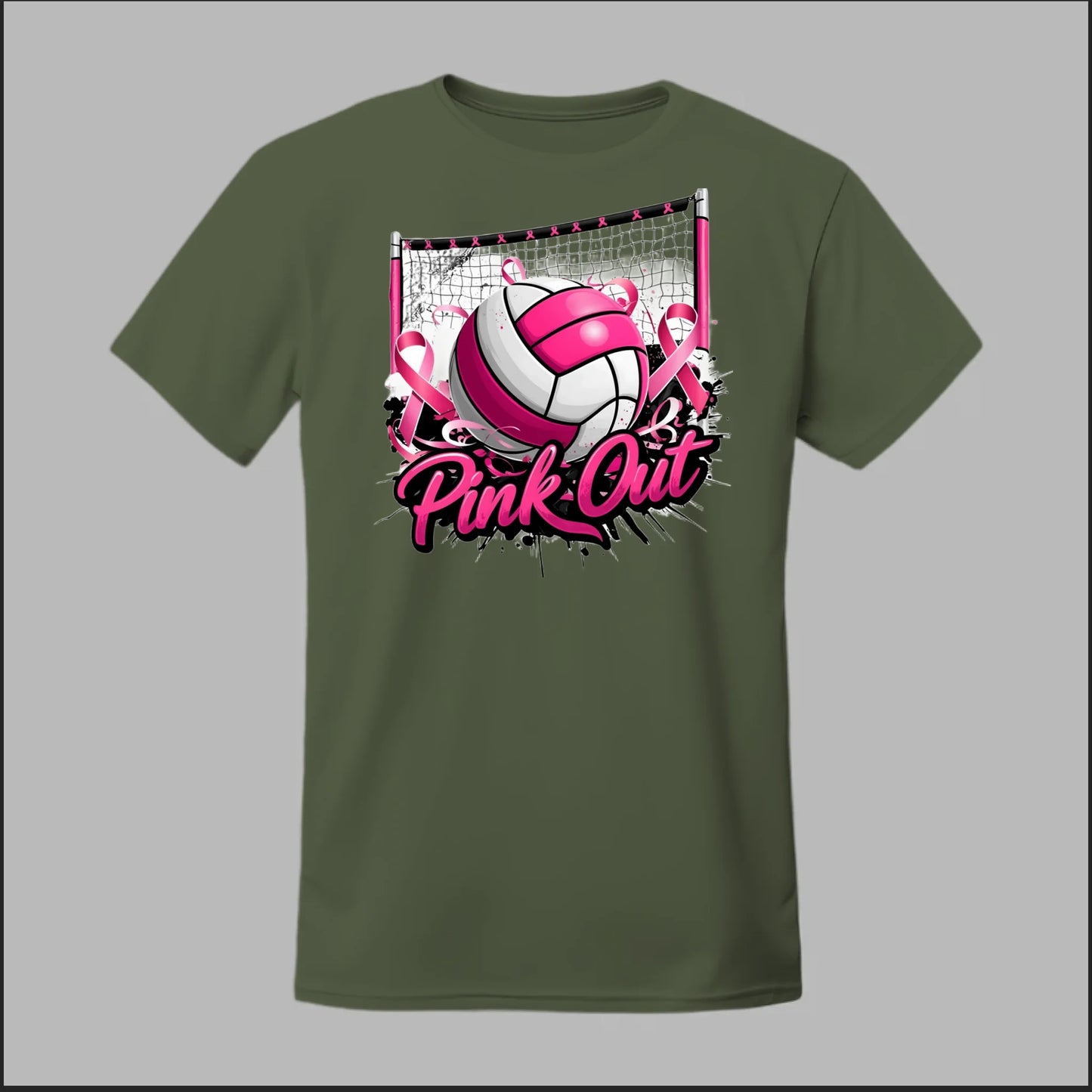 Pink Out Volleyball Tee