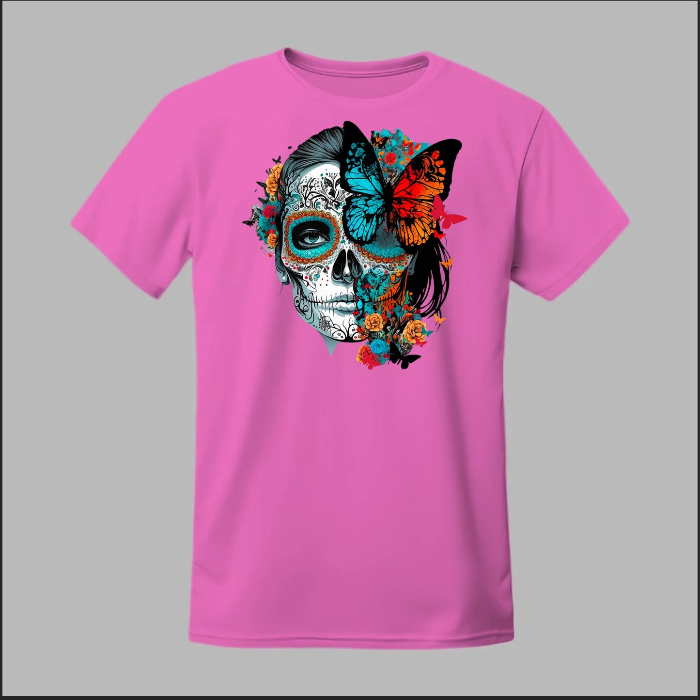 Día de los Muertos Sugar Skull & Butterfly Tee