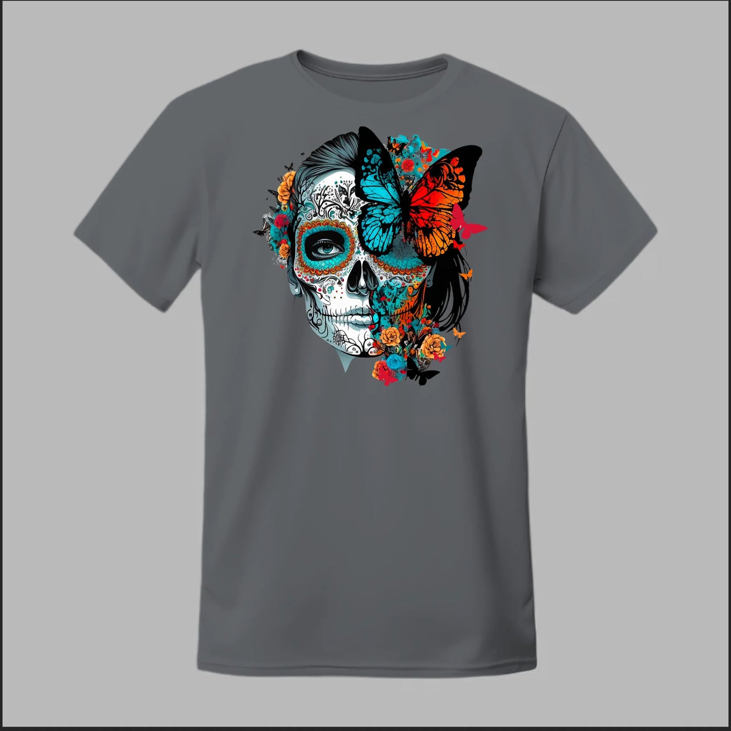 Día de los Muertos Sugar Skull & Butterfly Tee