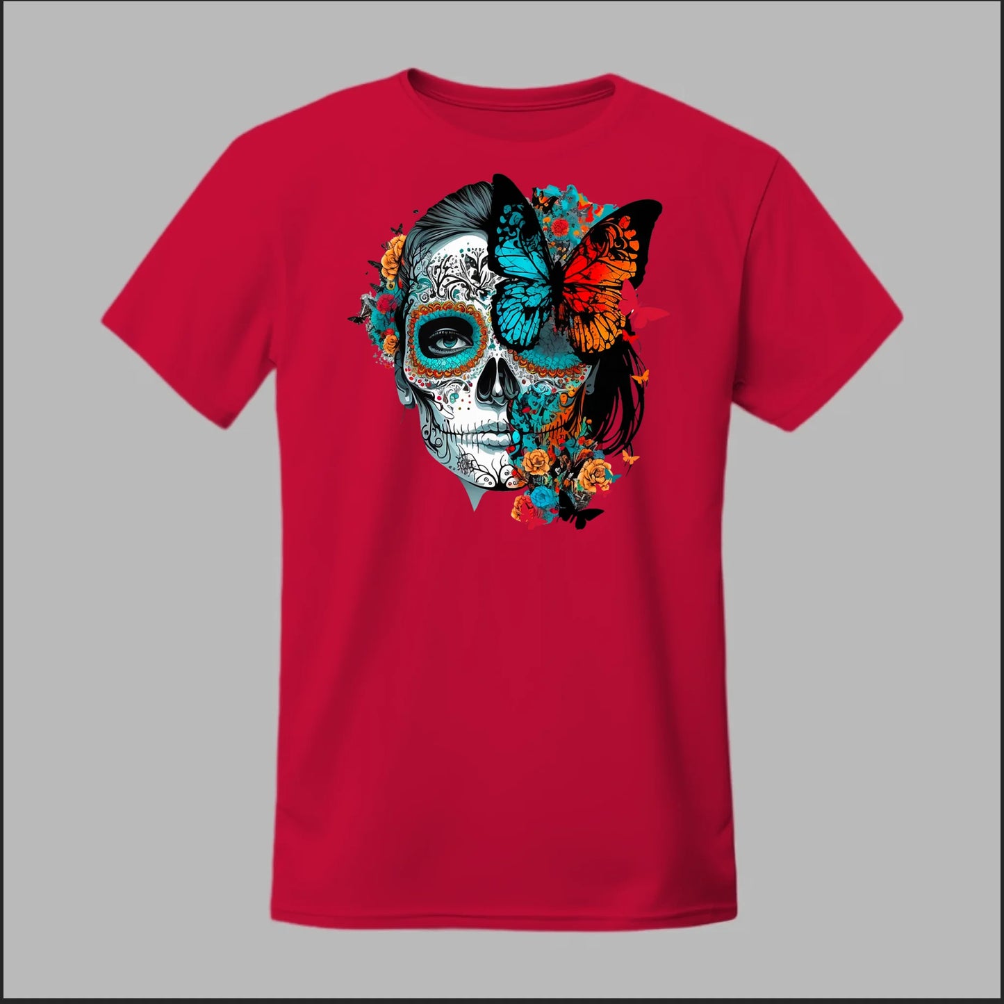 Día de los Muertos Sugar Skull & Butterfly Tee