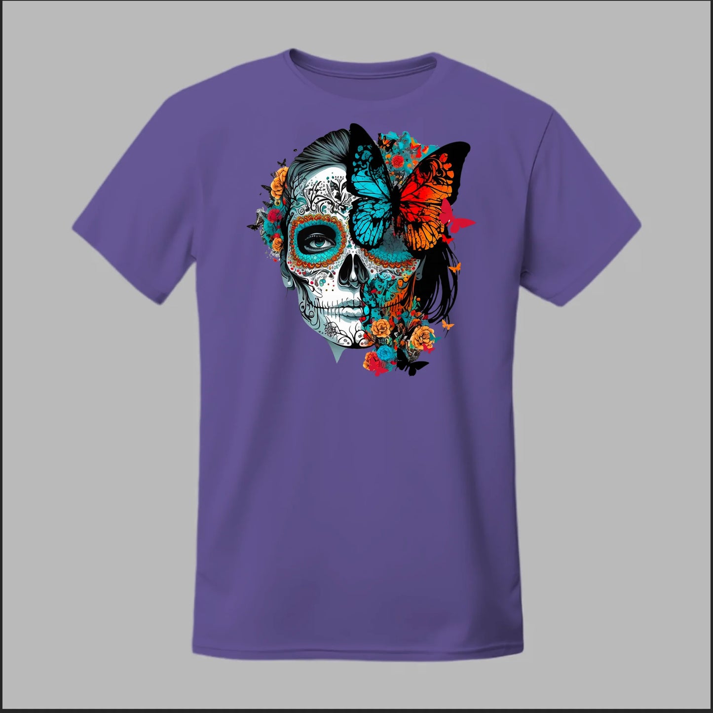 Día de los Muertos Sugar Skull & Butterfly Tee