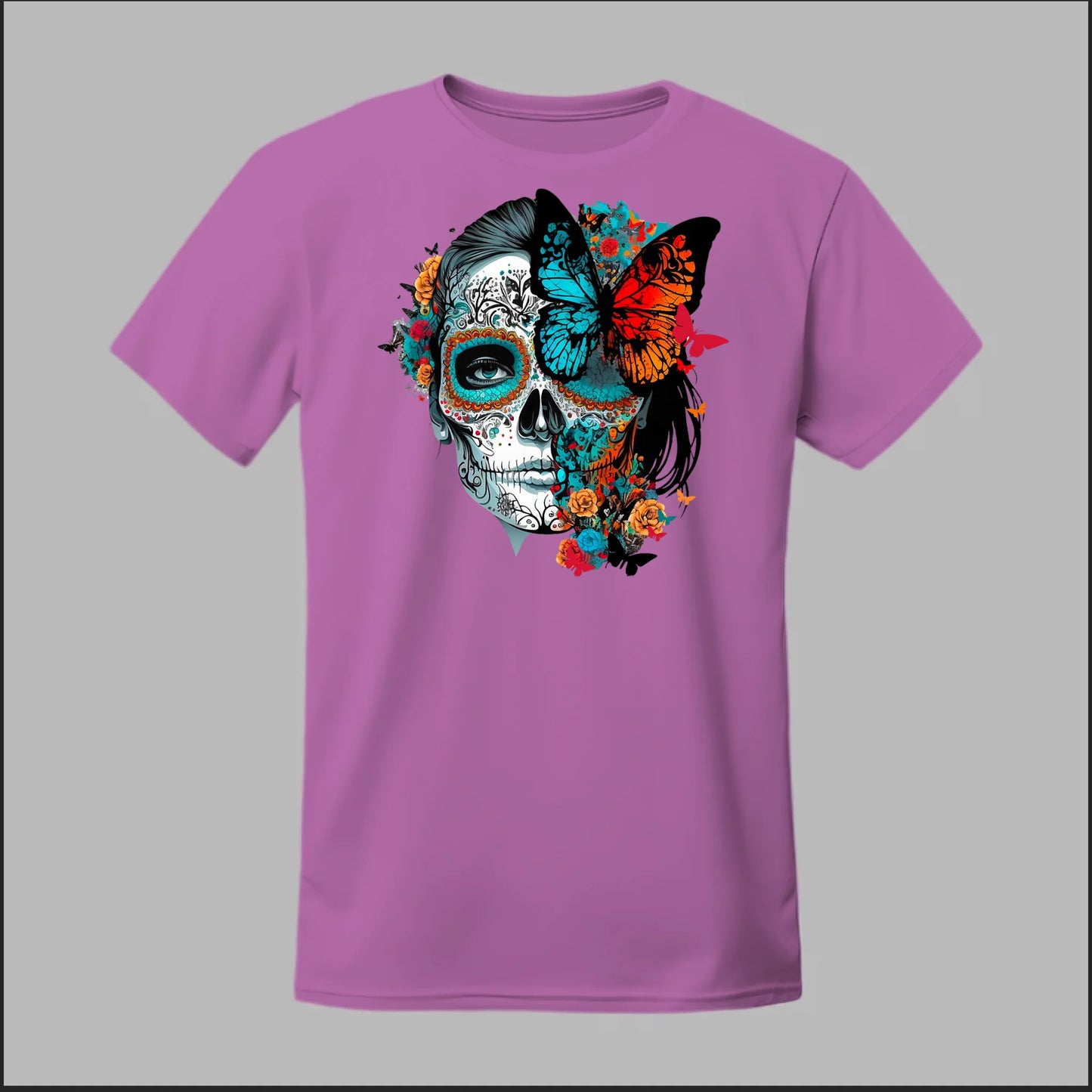 Día de los Muertos Sugar Skull & Butterfly Tee