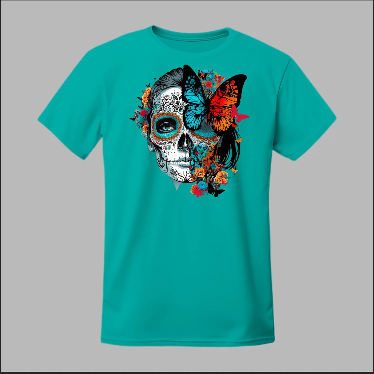 Día de los Muertos Sugar Skull & Butterfly Tee