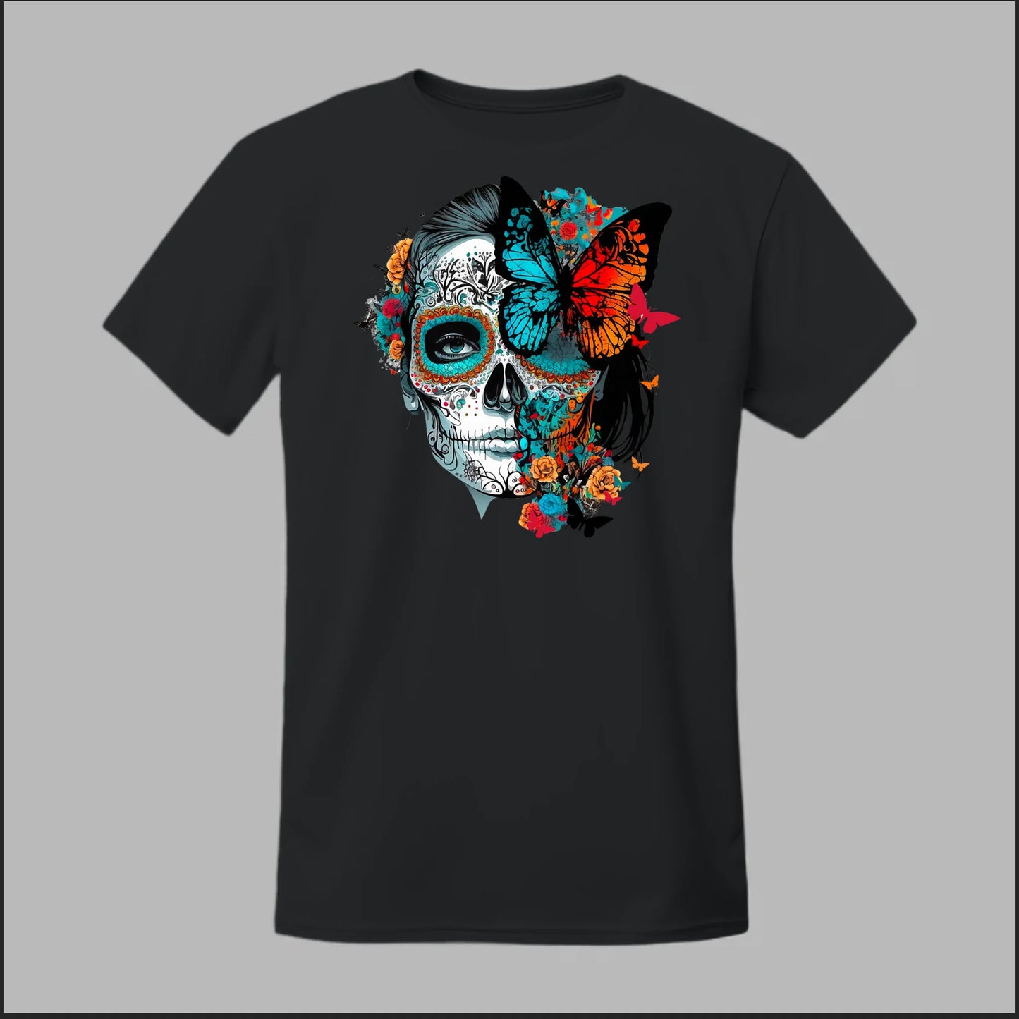 Día de los Muertos Sugar Skull & Butterfly Tee