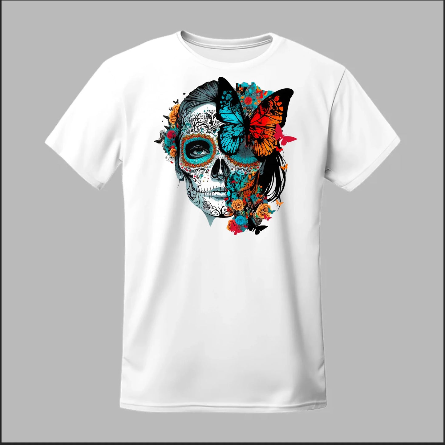 Día de los Muertos Sugar Skull & Butterfly Tee
