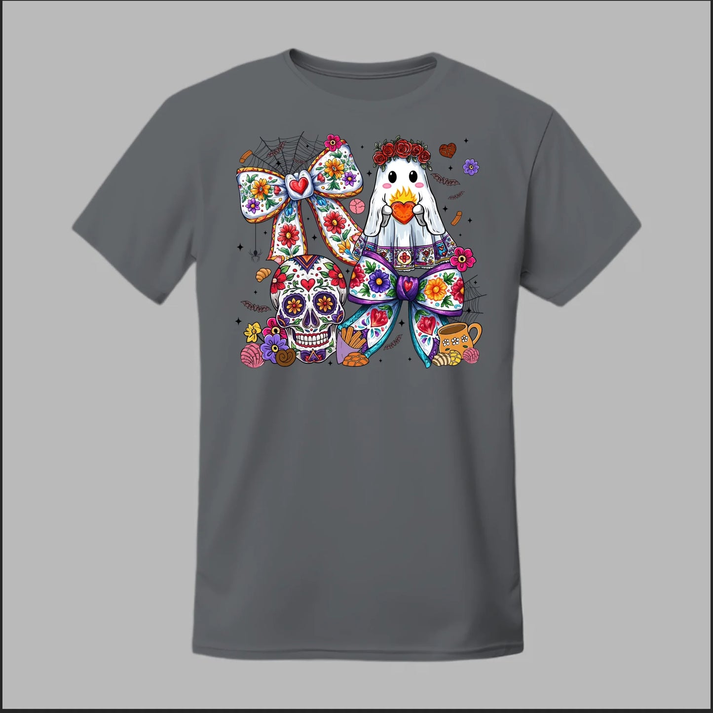 Día de los Muertos Ghost & Sugar Skull Tee