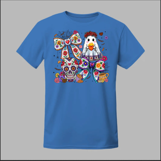 Día de los Muertos Ghost & Sugar Skull Tee