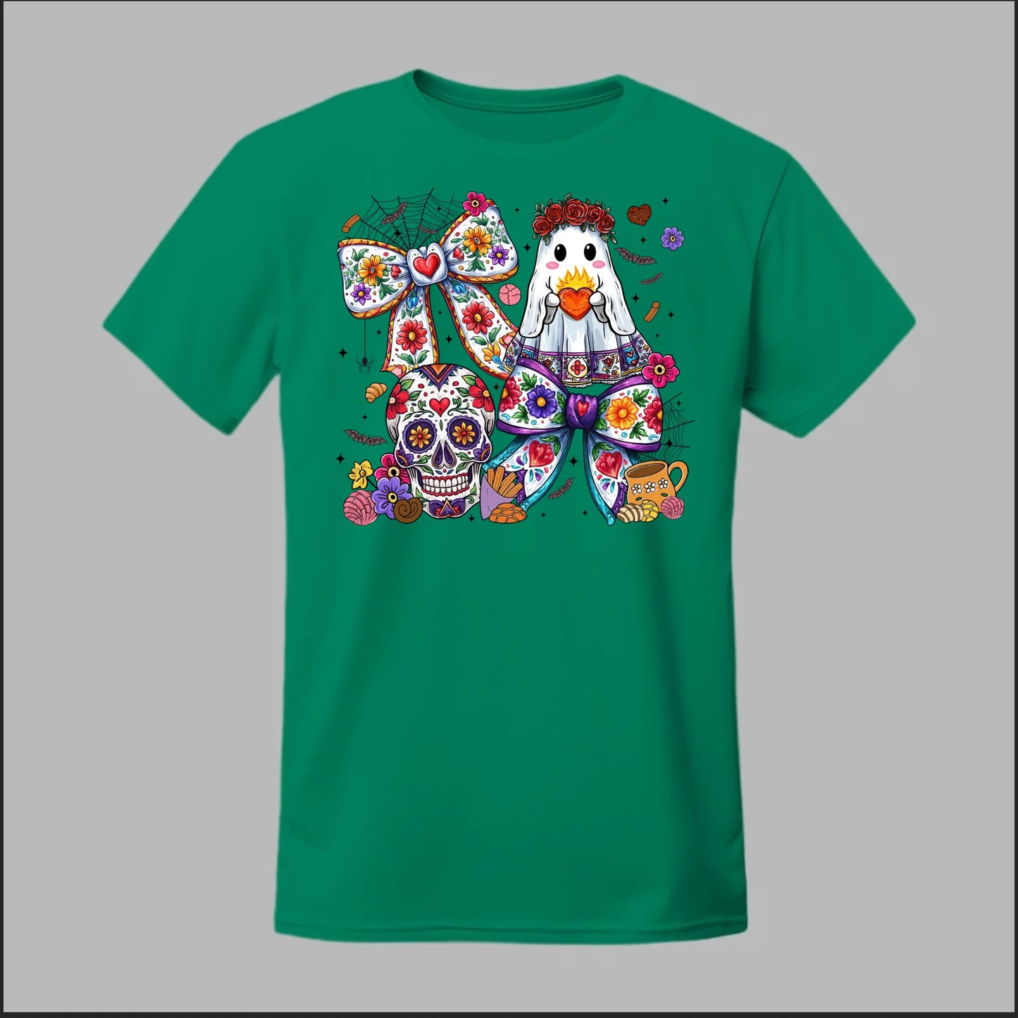 Día de los Muertos Ghost & Sugar Skull Tee