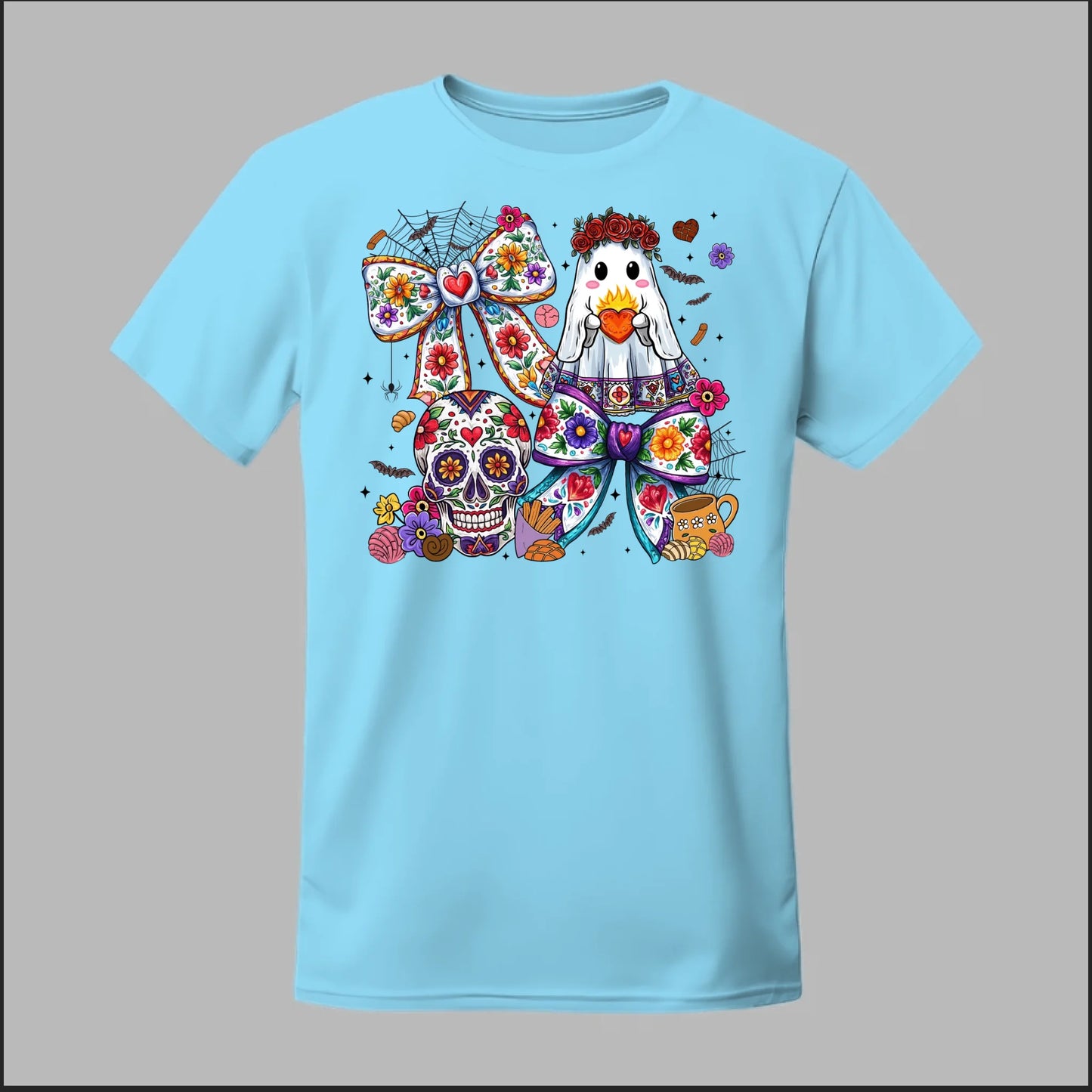Día de los Muertos Ghost & Sugar Skull Tee