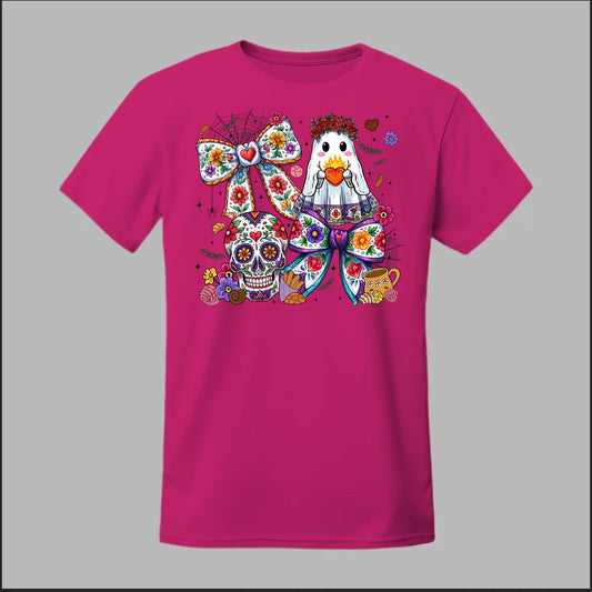 Día de los Muertos Ghost & Sugar Skull Tee