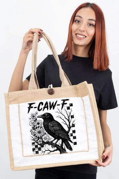 F-CAW-F Crow Tote Bag