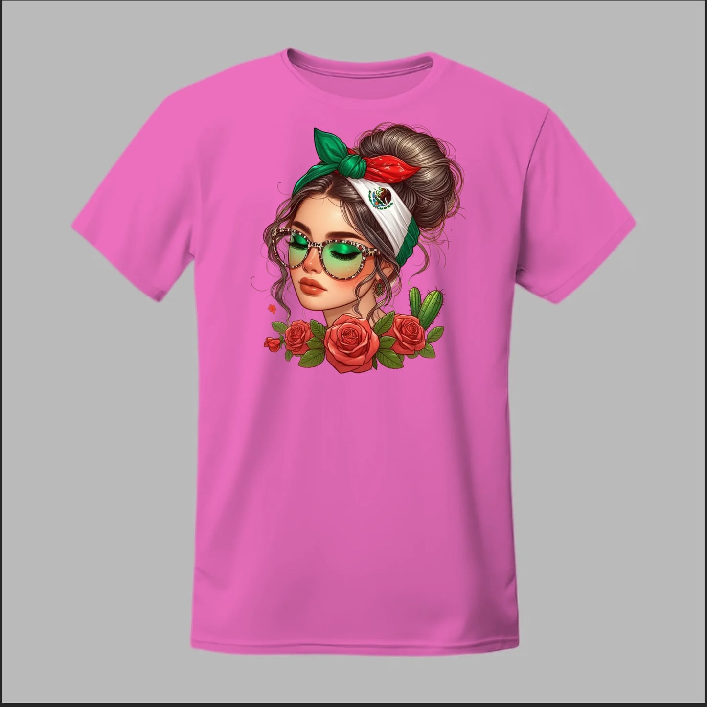 Mexicana Style – Bandana, Roses & Shades Tee