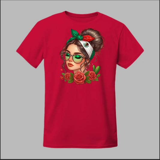 Mexicana Style – Bandana, Roses & Shades Tee