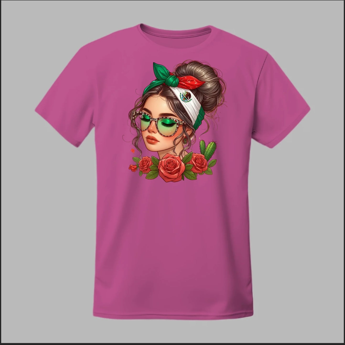 Mexicana Style – Bandana, Roses & Shades Tee