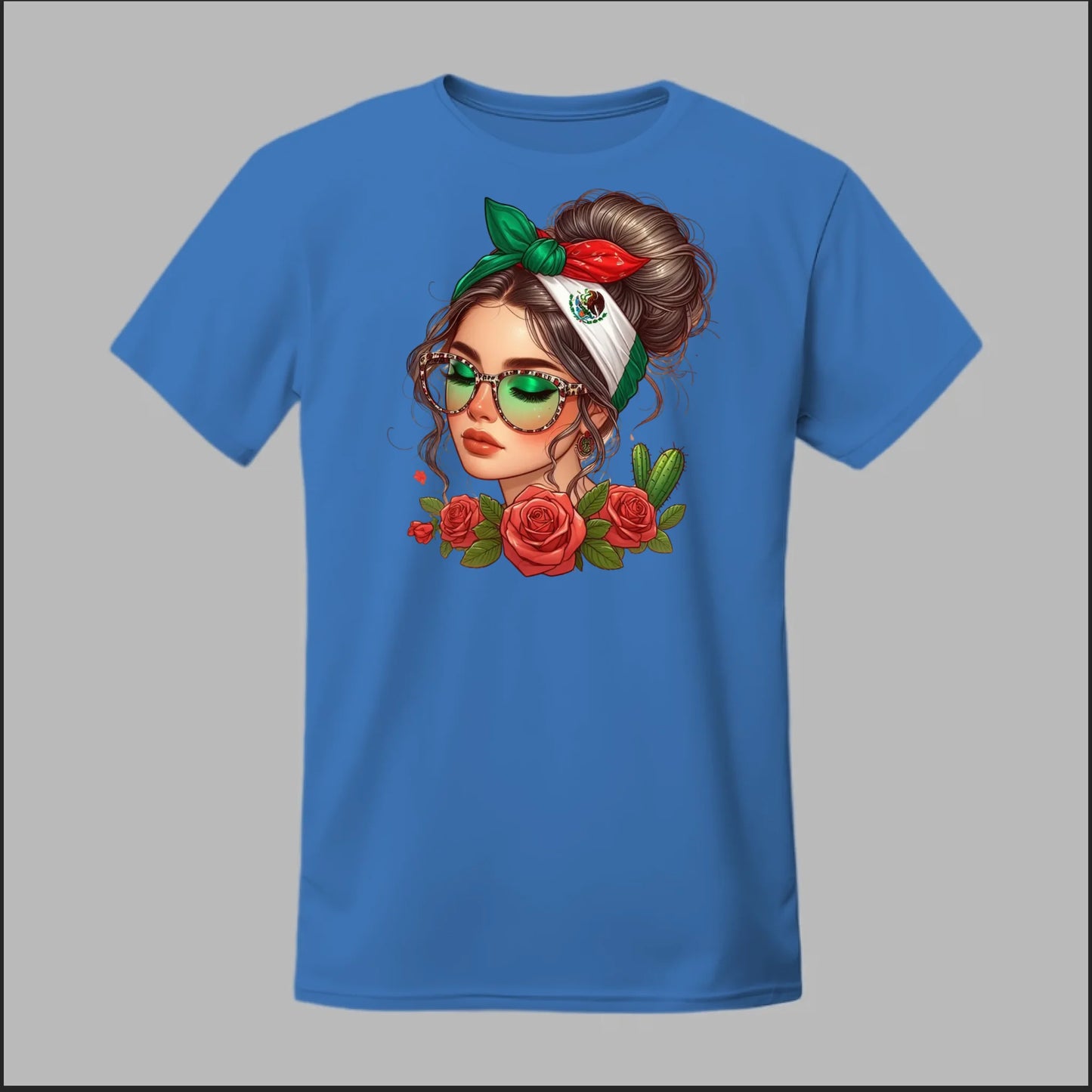 Mexicana Style – Bandana, Roses & Shades Tee