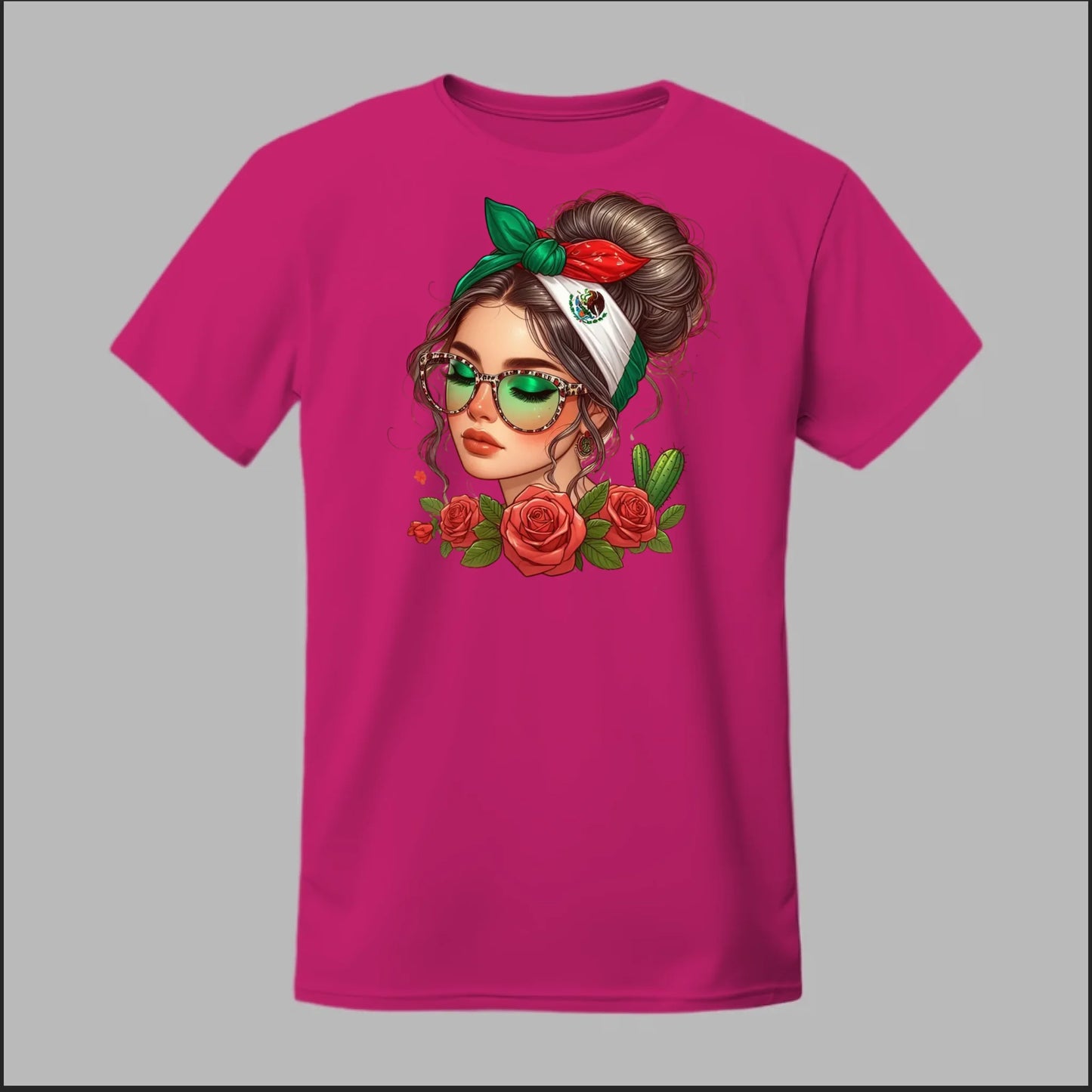 Mexicana Style – Bandana, Roses & Shades Tee