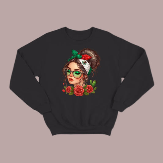 Mexicana Style – Bandana, Roses & Shades Sweatshirt