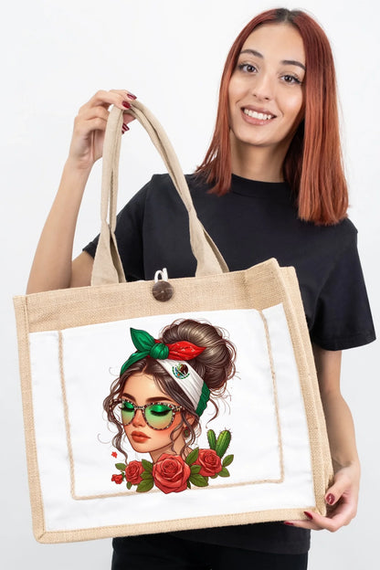 Mexicana Style – Bandana, Roses & Shades Tote Bag