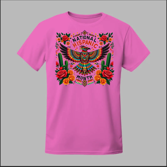 National Hispanic Heritage Month – Aztec Bird & Florals Tee