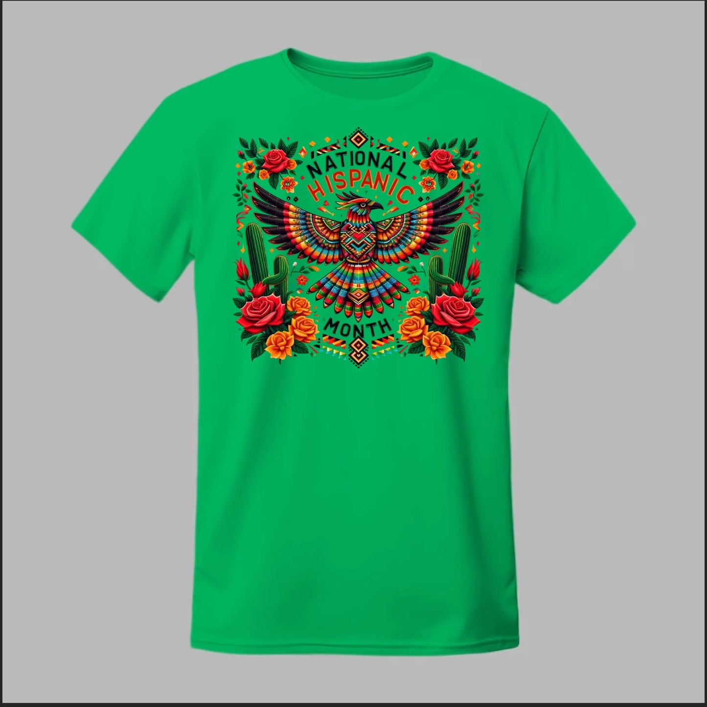 National Hispanic Heritage Month – Aztec Bird & Florals Tee