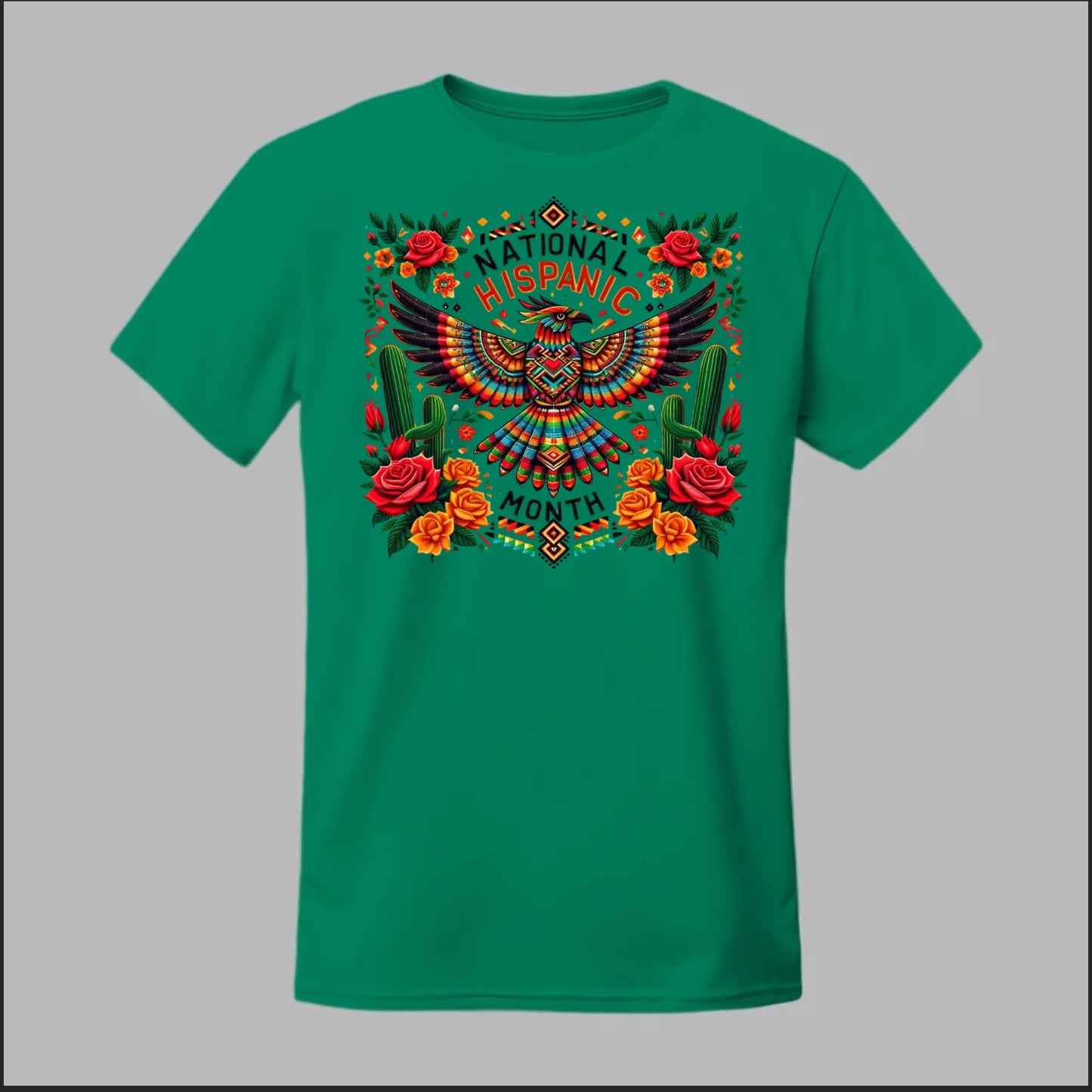 National Hispanic Heritage Month – Aztec Bird & Florals Tee