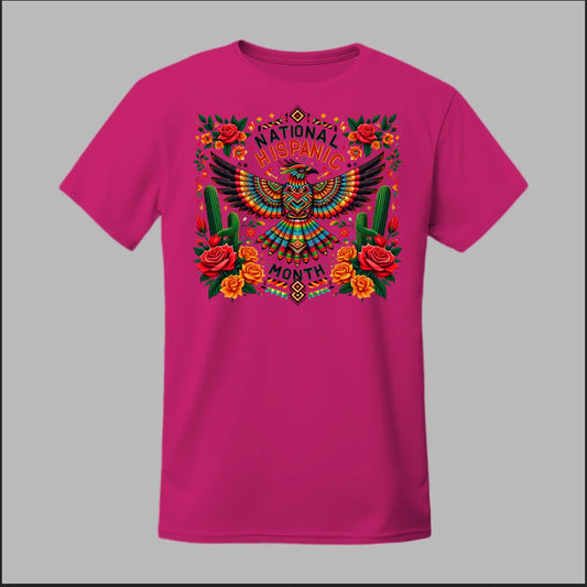 National Hispanic Heritage Month – Aztec Bird & Florals Tee