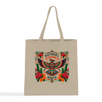 National Hispanic Heritage Month – Aztec Bird & Florals Tote Bag