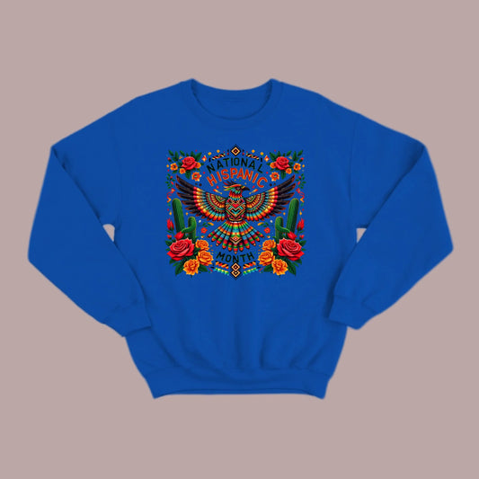 National Hispanic Heritage Month – Aztec Bird & Florals Sweatshirt