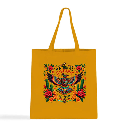 National Hispanic Heritage Month – Aztec Bird & Florals Tote Bag