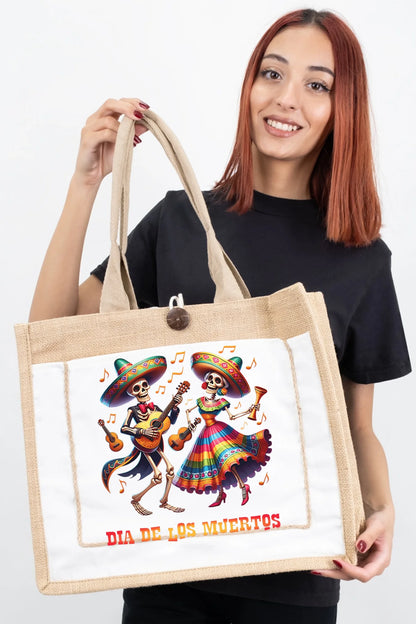 Día de los Muertos Fiesta Skeletons Tote Bag