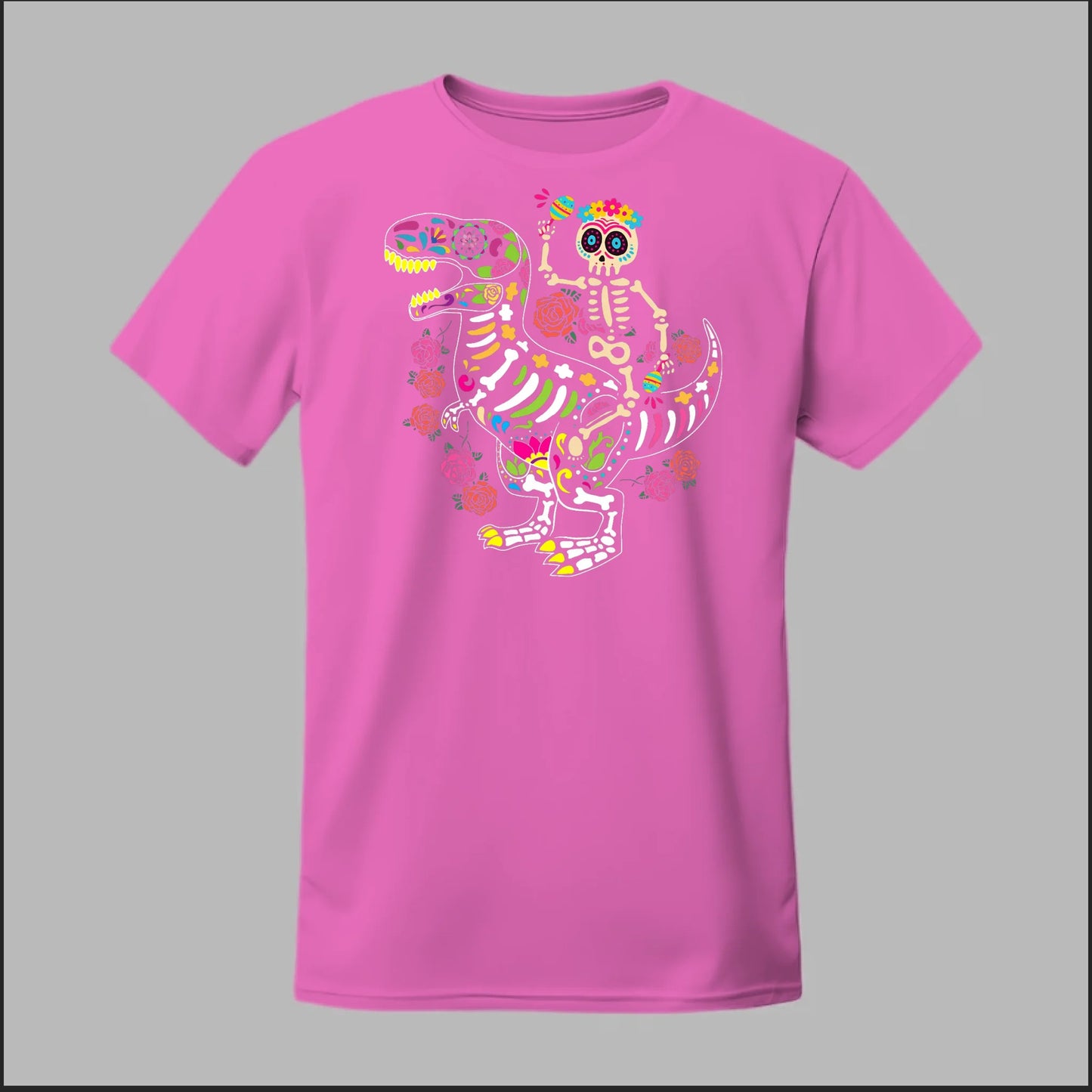 Día de los Muertos Dinosaurio Tee