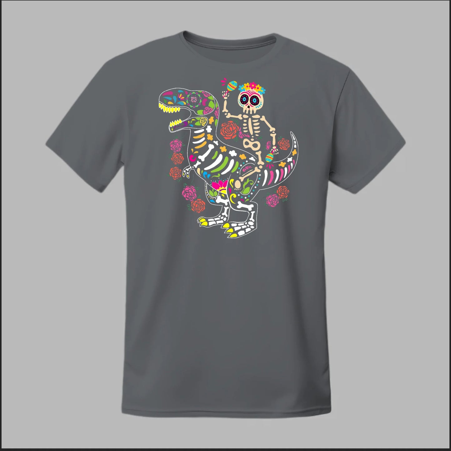Día de los Muertos Dinosaurio Tee