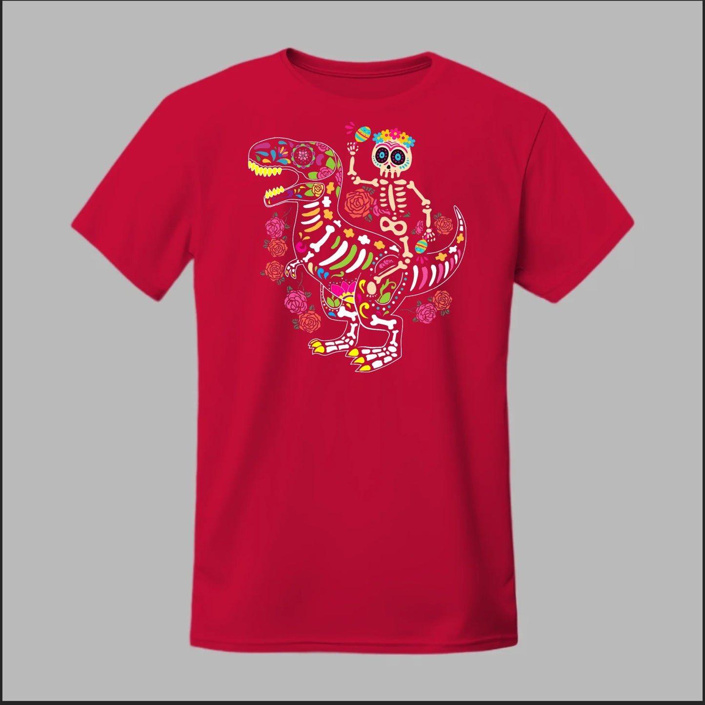 Día de los Muertos Dinosaurio Tee