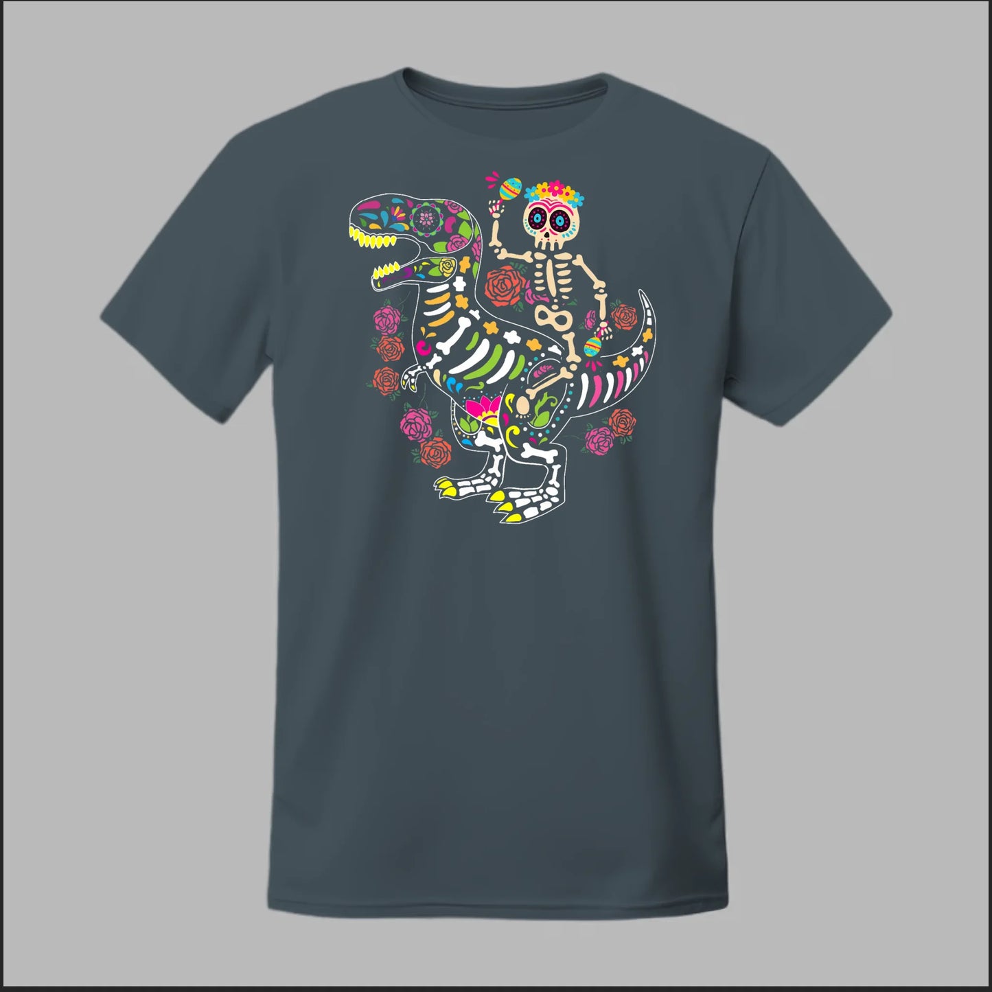 Día de los Muertos Dinosaurio Tee