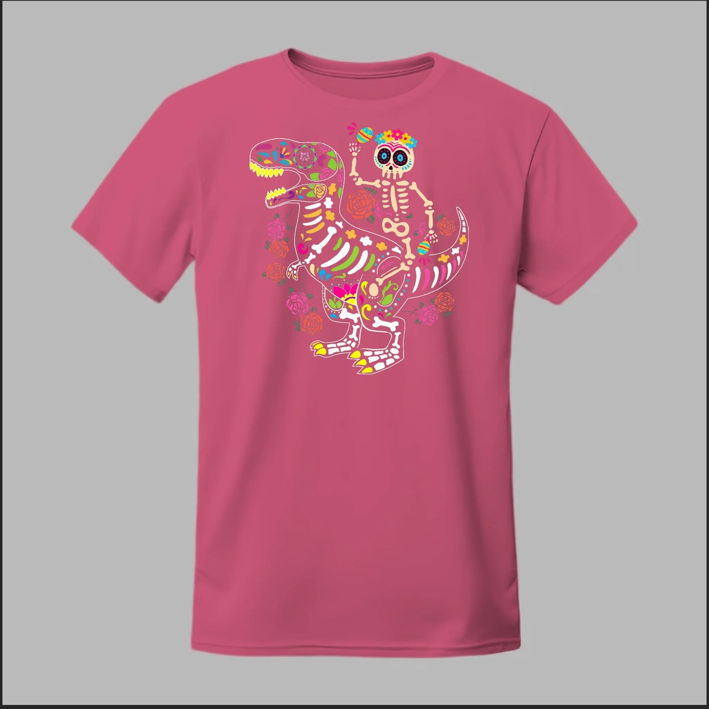 Día de los Muertos Dinosaurio Tee