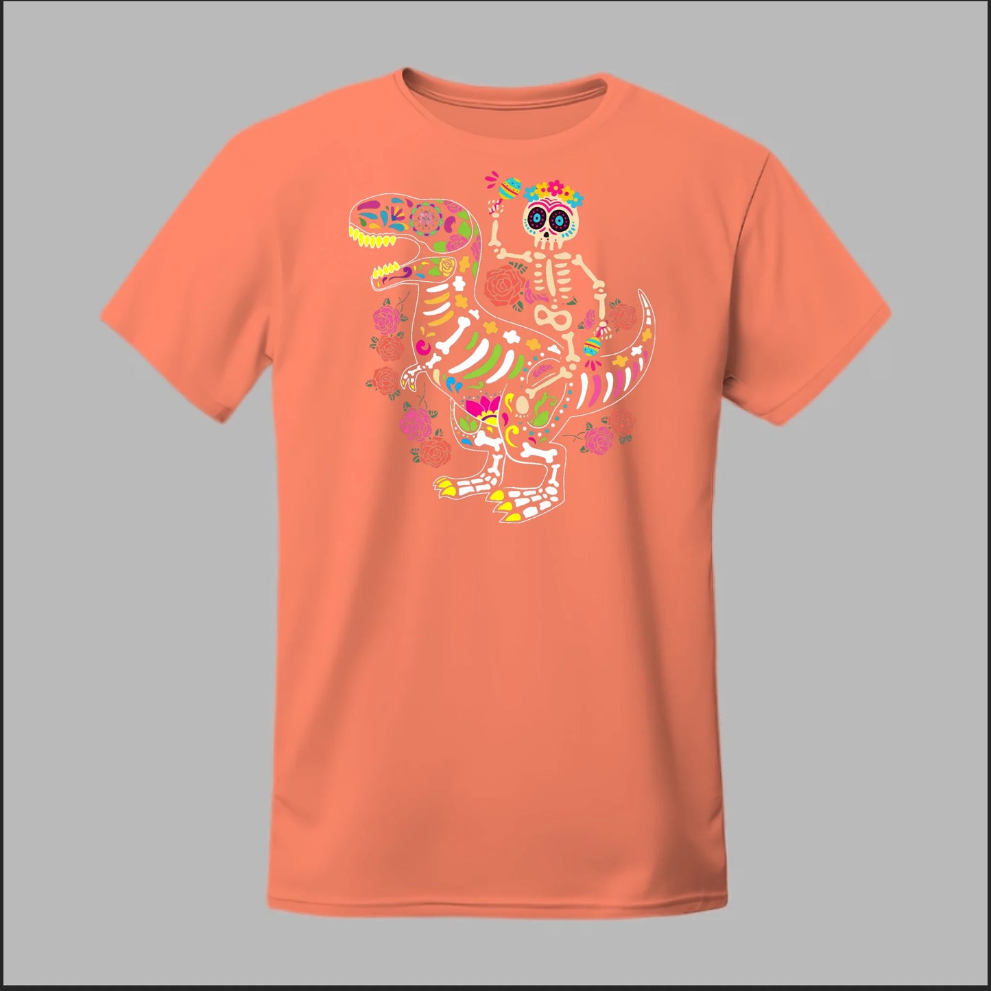 Día de los Muertos Dinosaurio Tee