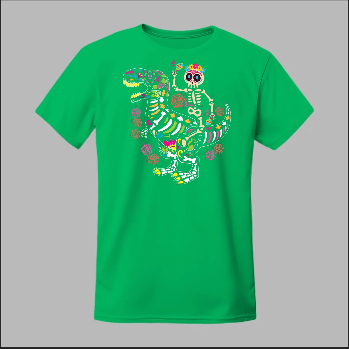 Día de los Muertos Dinosaurio Tee